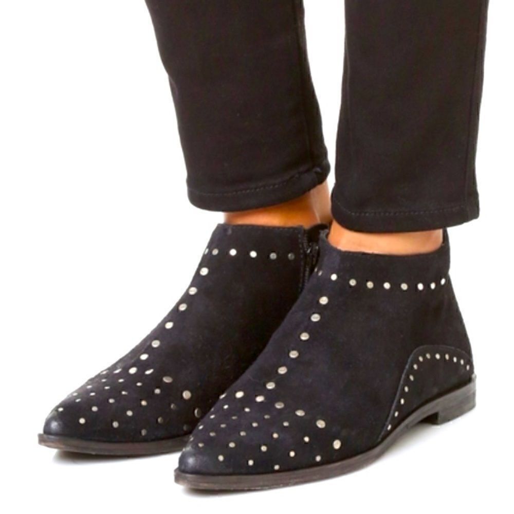 Free People Aquarian Studded Ankle Bootie Black 5.5